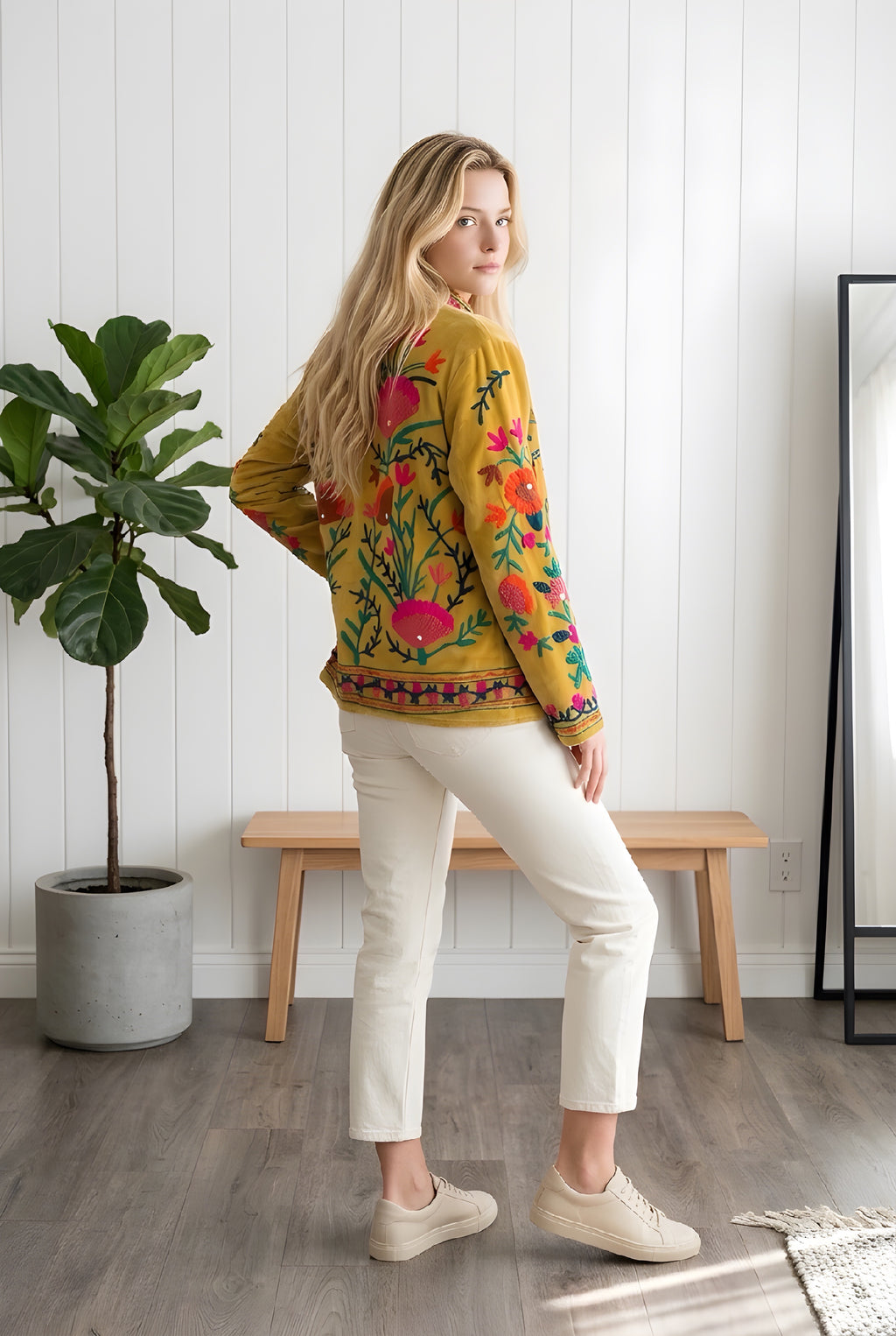 Chaqueta Jardin Amarilla