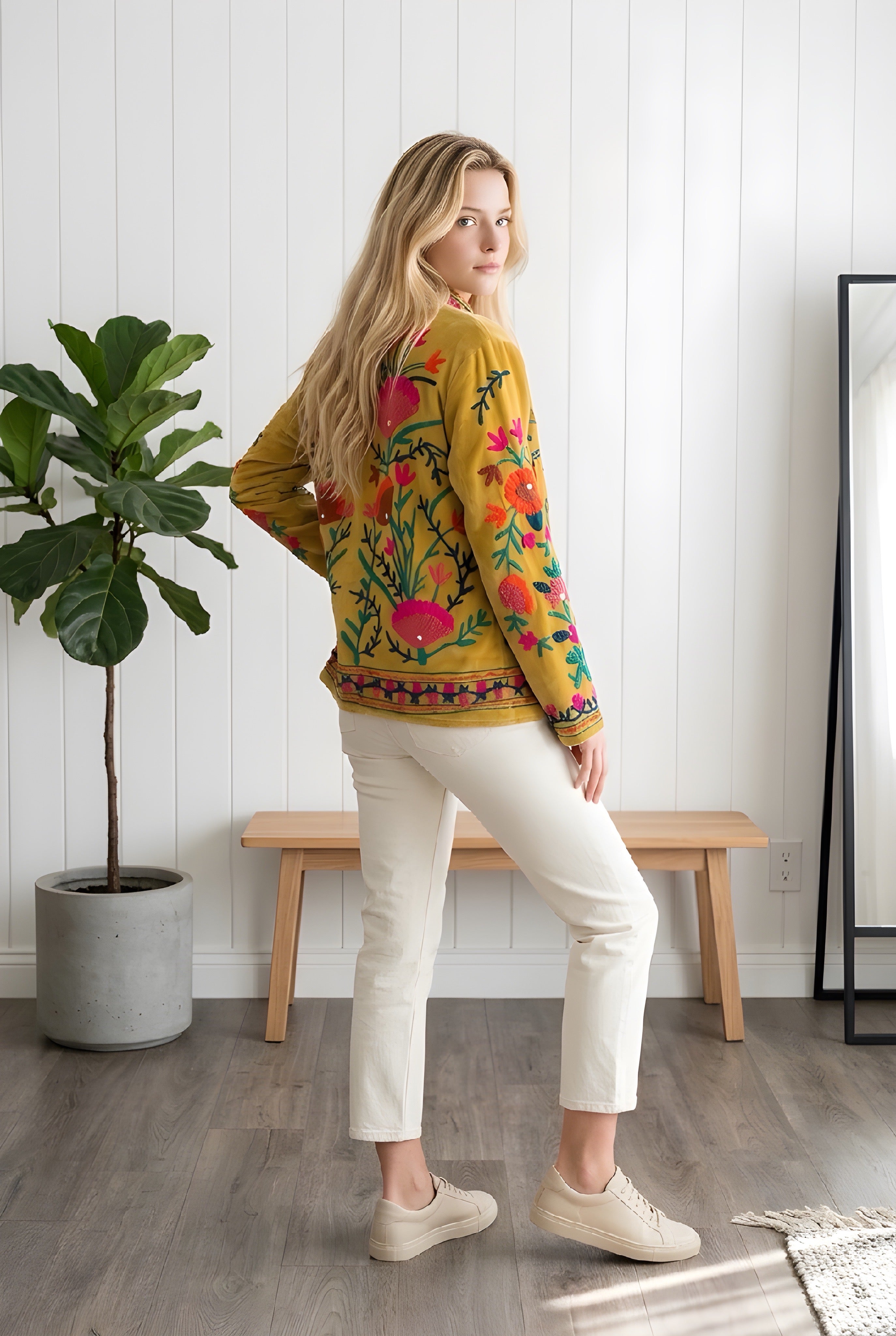 Chaqueta Jardin Amarilla