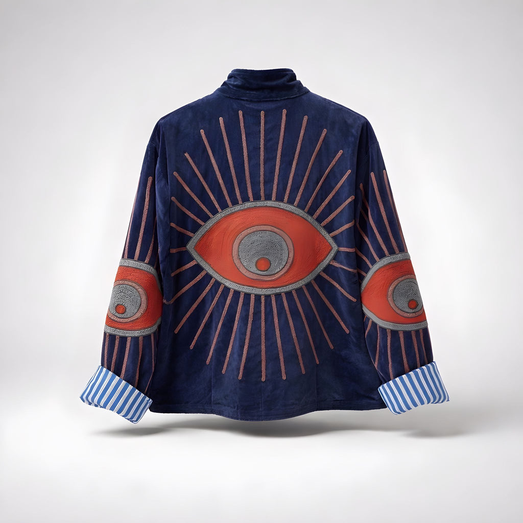 Chaqueta Ojo Grande Azul
