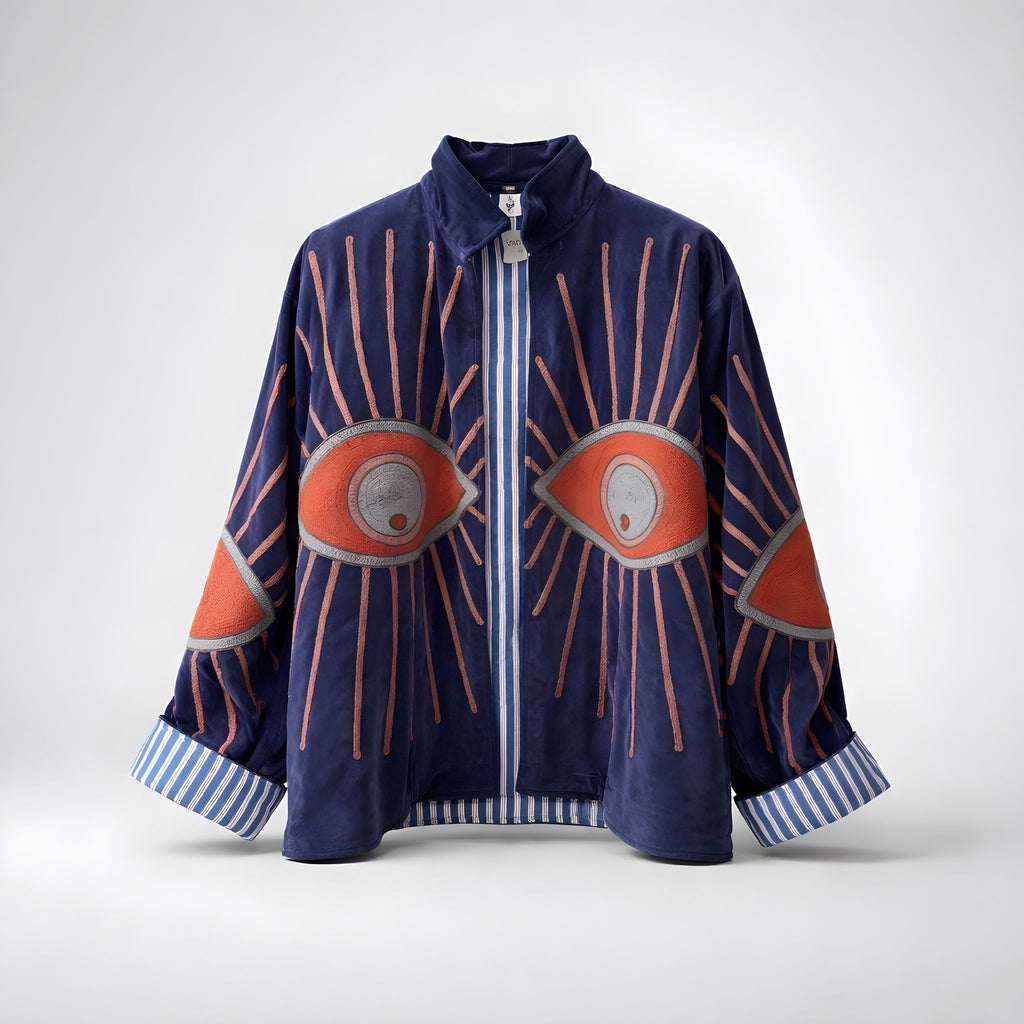 Chaqueta Ojo Grande Azul