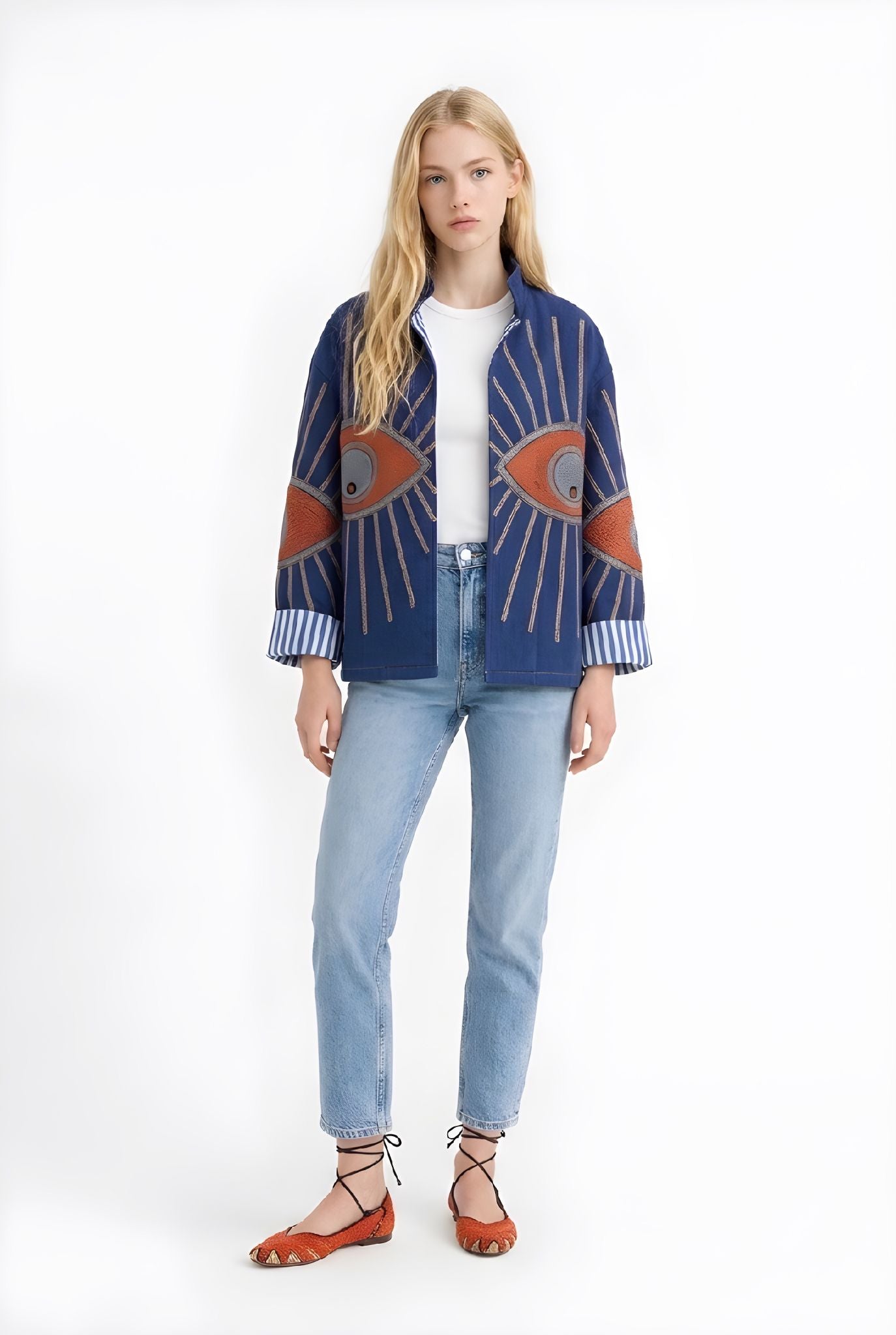 Chaqueta Ojo Grande Azul