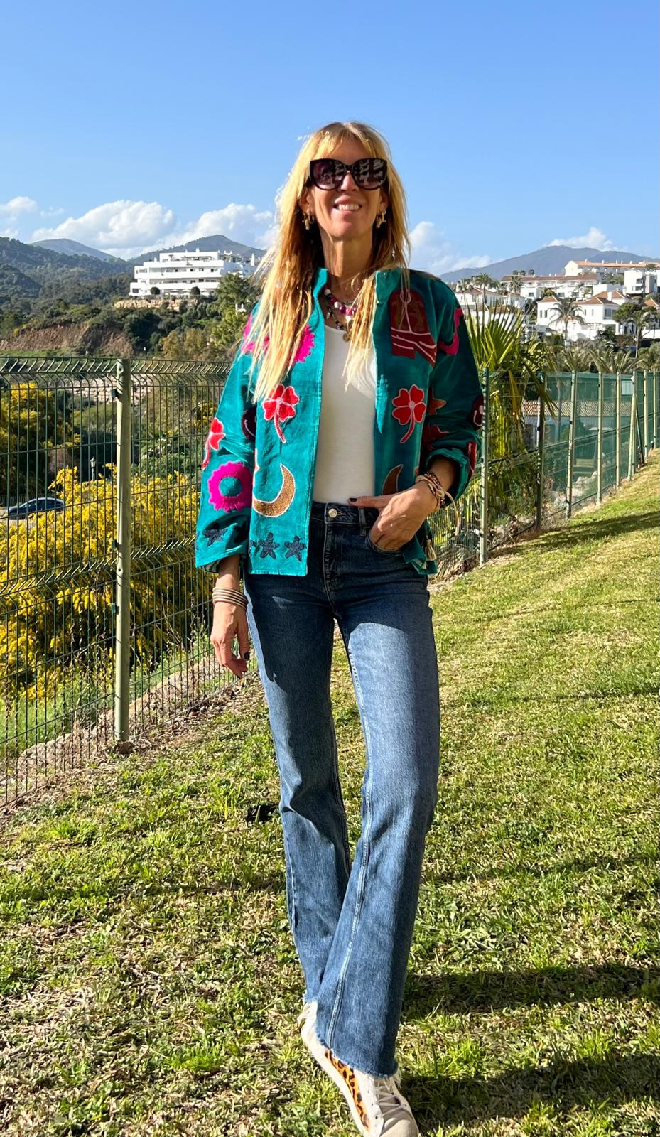 Chaqueta Bota Tejana Verde