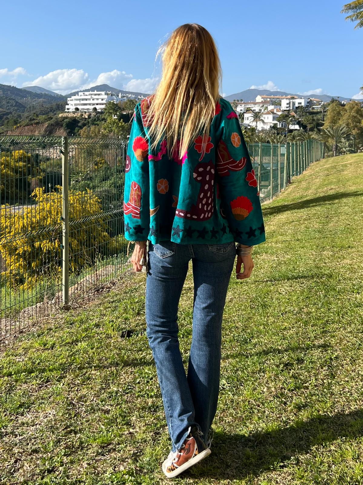 Chaqueta Bota Tejana Verde