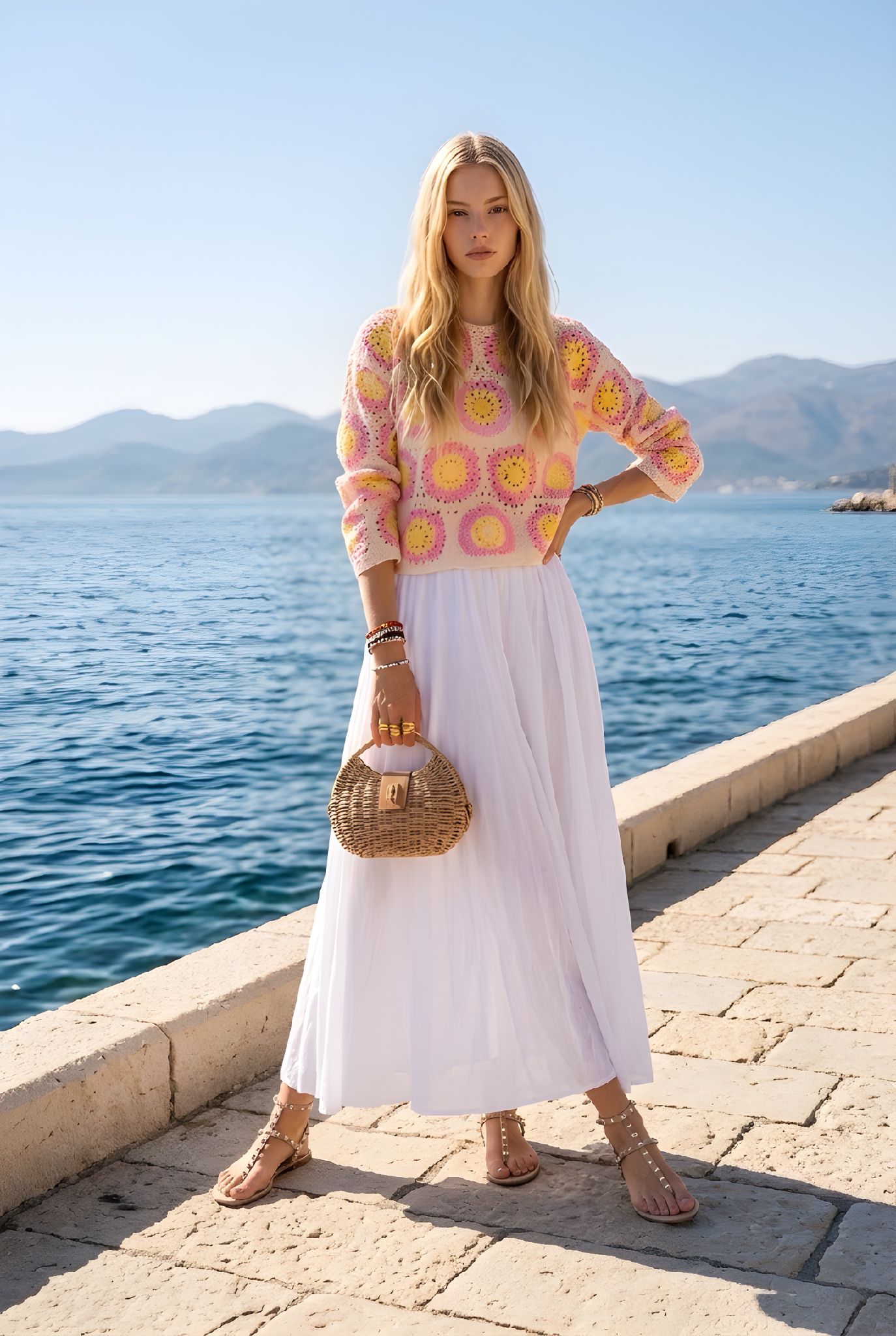 Falda Kavala Blanca