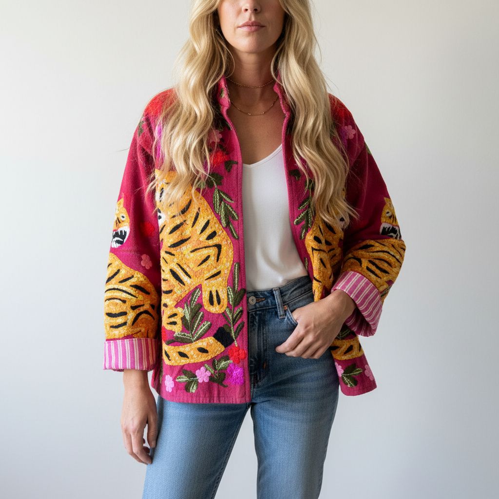 Chaqueta Tigre Fucsia