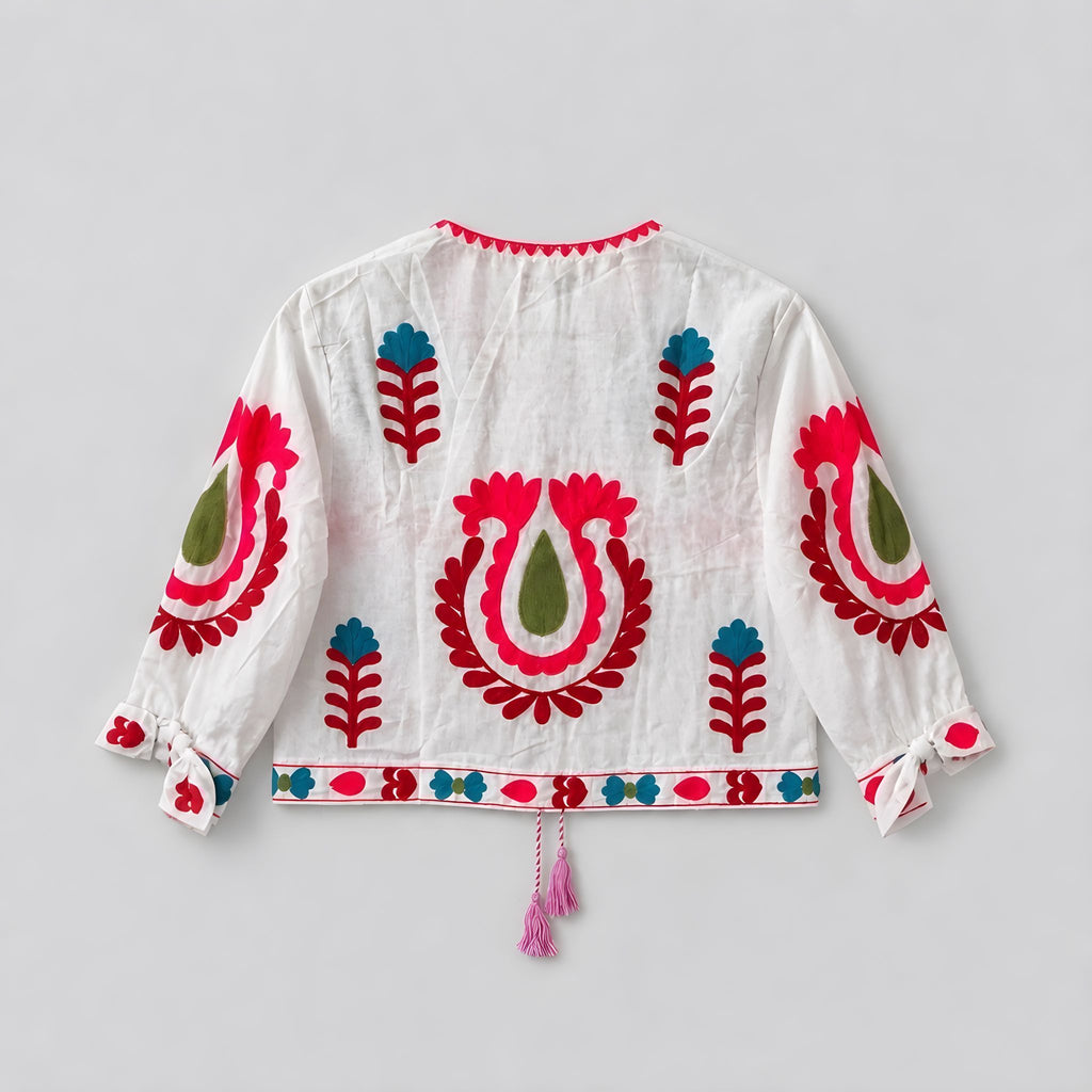 Chaqueta Corta Rodas Blanca / Azul