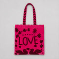 Bolso Peace-Love  Mediano Fucsia/Marrón