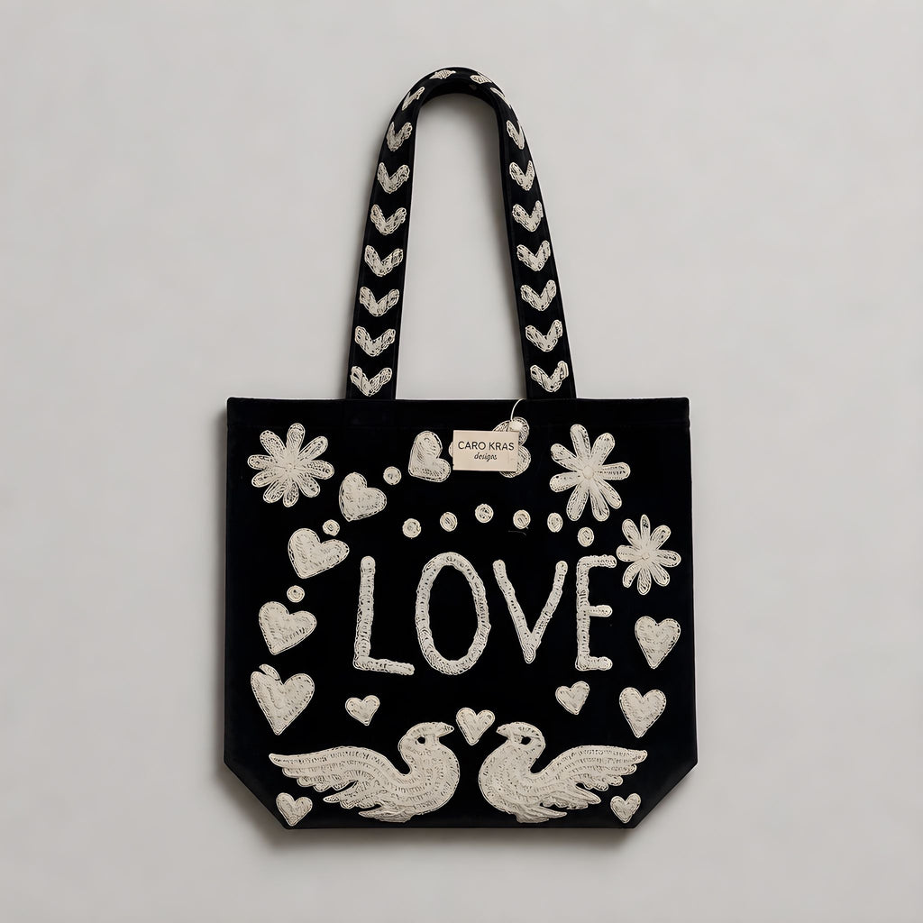 Bolso Peace-Love  Mediano Gris Oscuro/Cele Claro