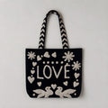 Bolso Peace-Love  Mediano Gris Oscuro/Cele Claro