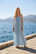 Vestido Largo Eretria Azul/Celeste