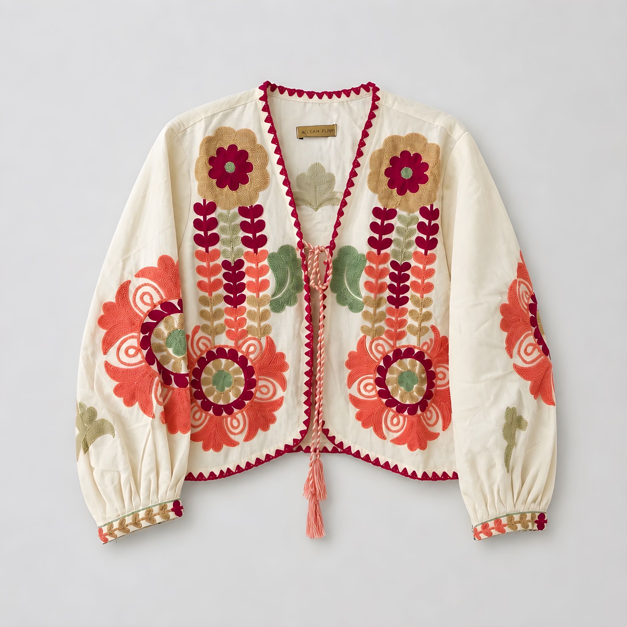 Chaqueta Corta Tripoli Blanca /Flor Estrella
