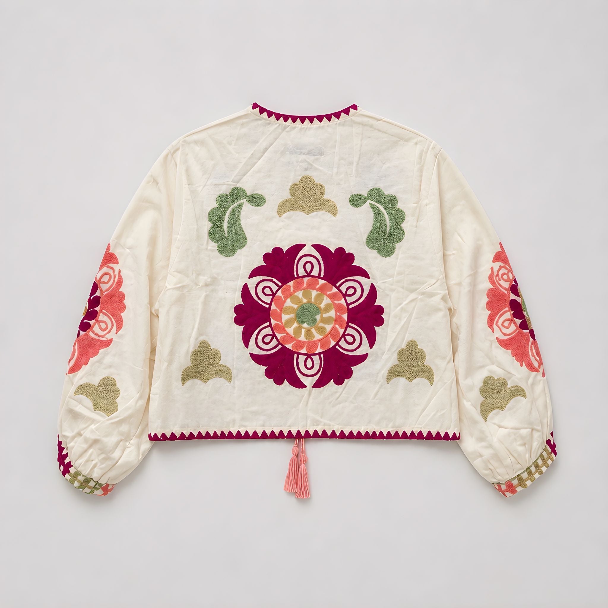 Chaqueta Corta Tripoli Blanca /Flor Estrella