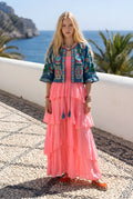 Chaqueta Corta Tripoli Azul Flores