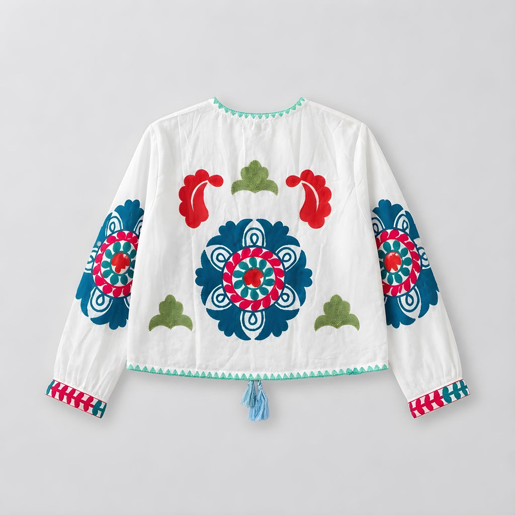 Chaqueta Corta Tripoli Blanca Flor Estrella