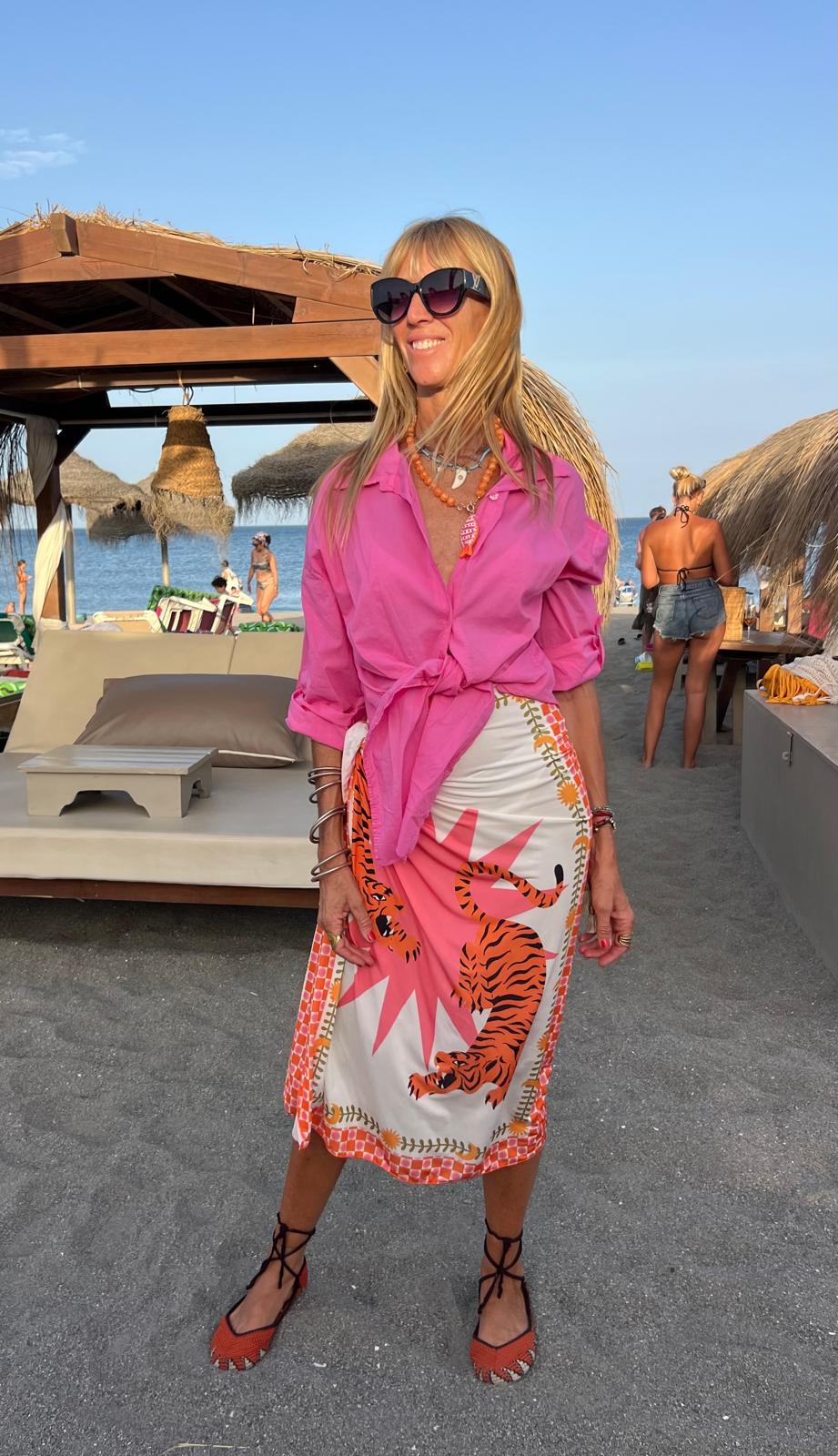 Camisa Lisa Fucsia