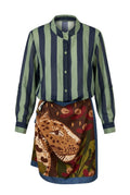 Falda Corta Tigre Camel Borde Azul