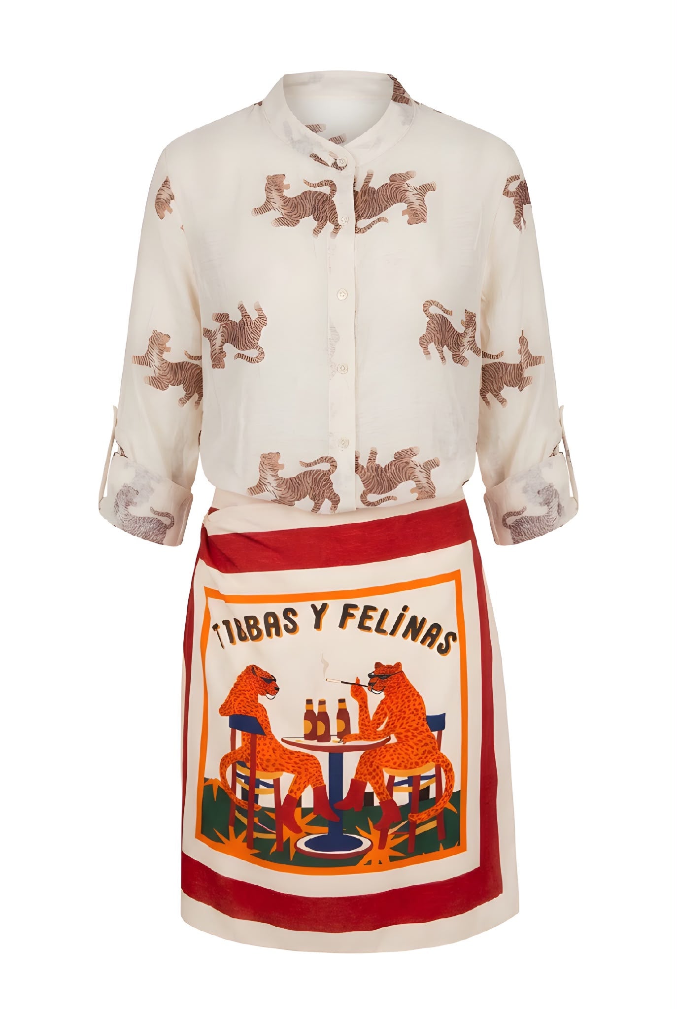 Falda Corta Felinas Blanca