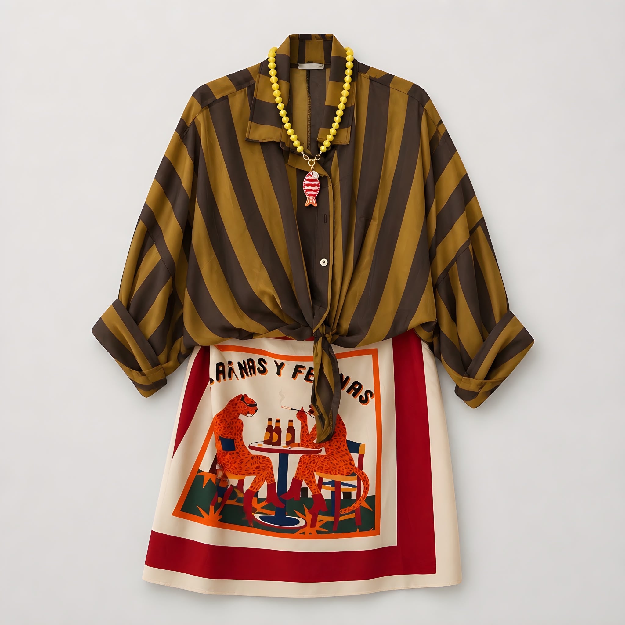 Camisa Rayas Marrón/Tostado