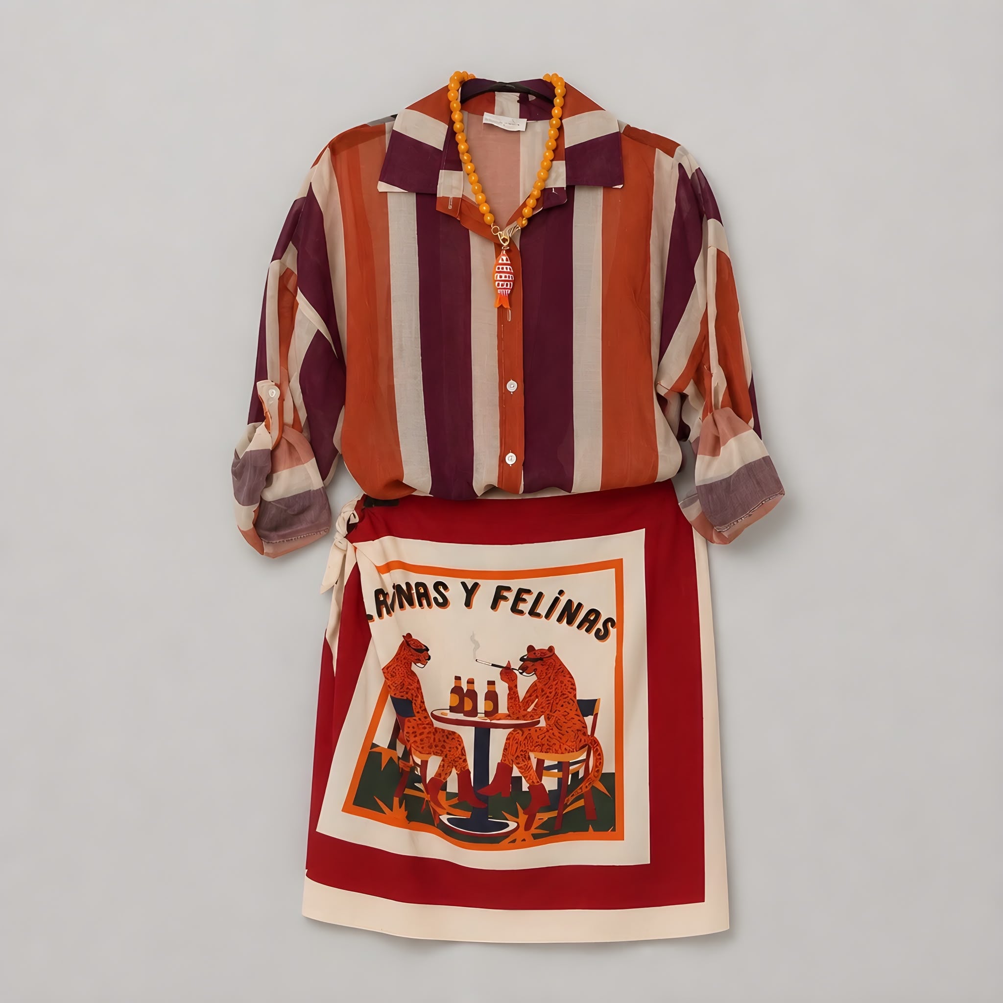 Camisa Rayas Bordeaux/Blanco/Tostado