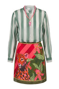 Falda Corta Tigre Rayas/Flores