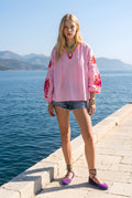 Blusa Flor Rosada
