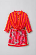 Camisa Rayas Naranja / Fucsia