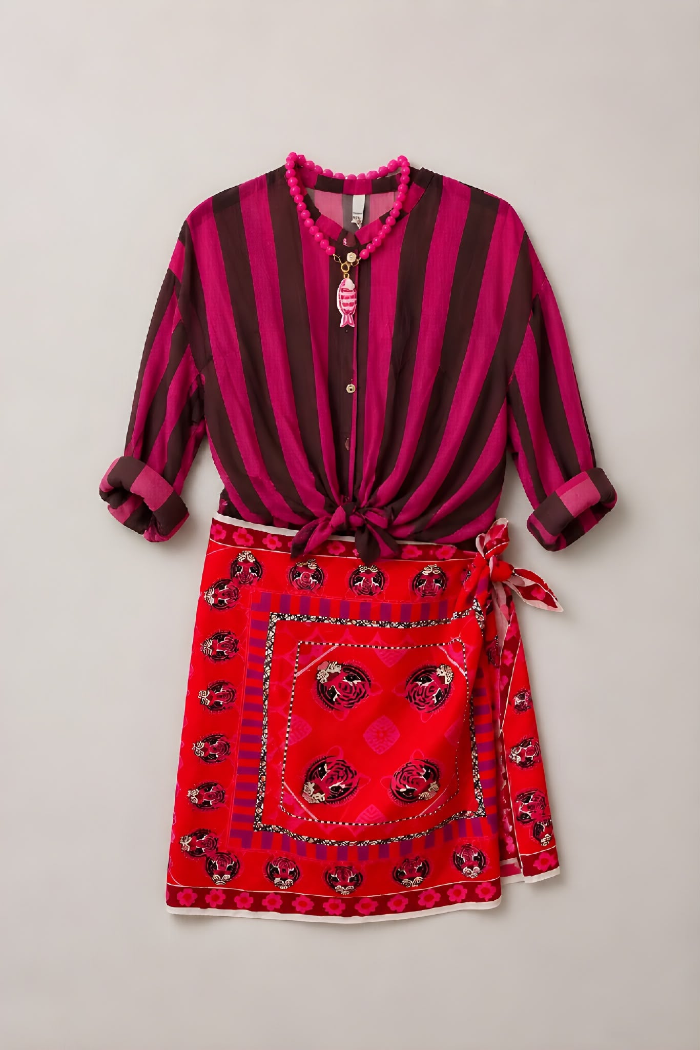 Falda Corta 4 Tigres Colorado