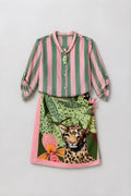 Camisa Rayas Verde / Rosa