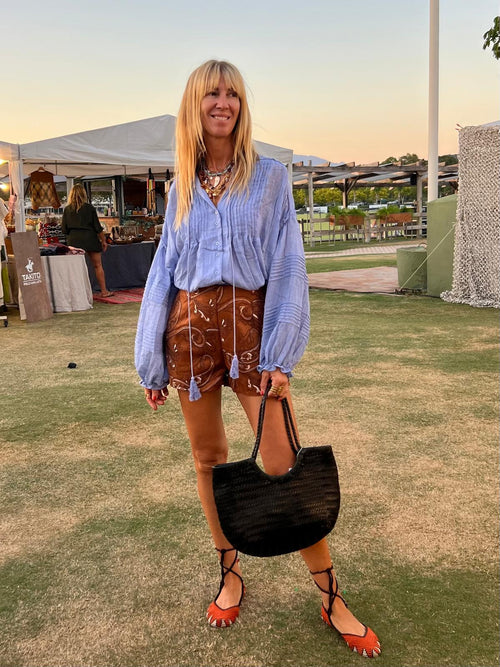 Camisa OverSize Celeste
