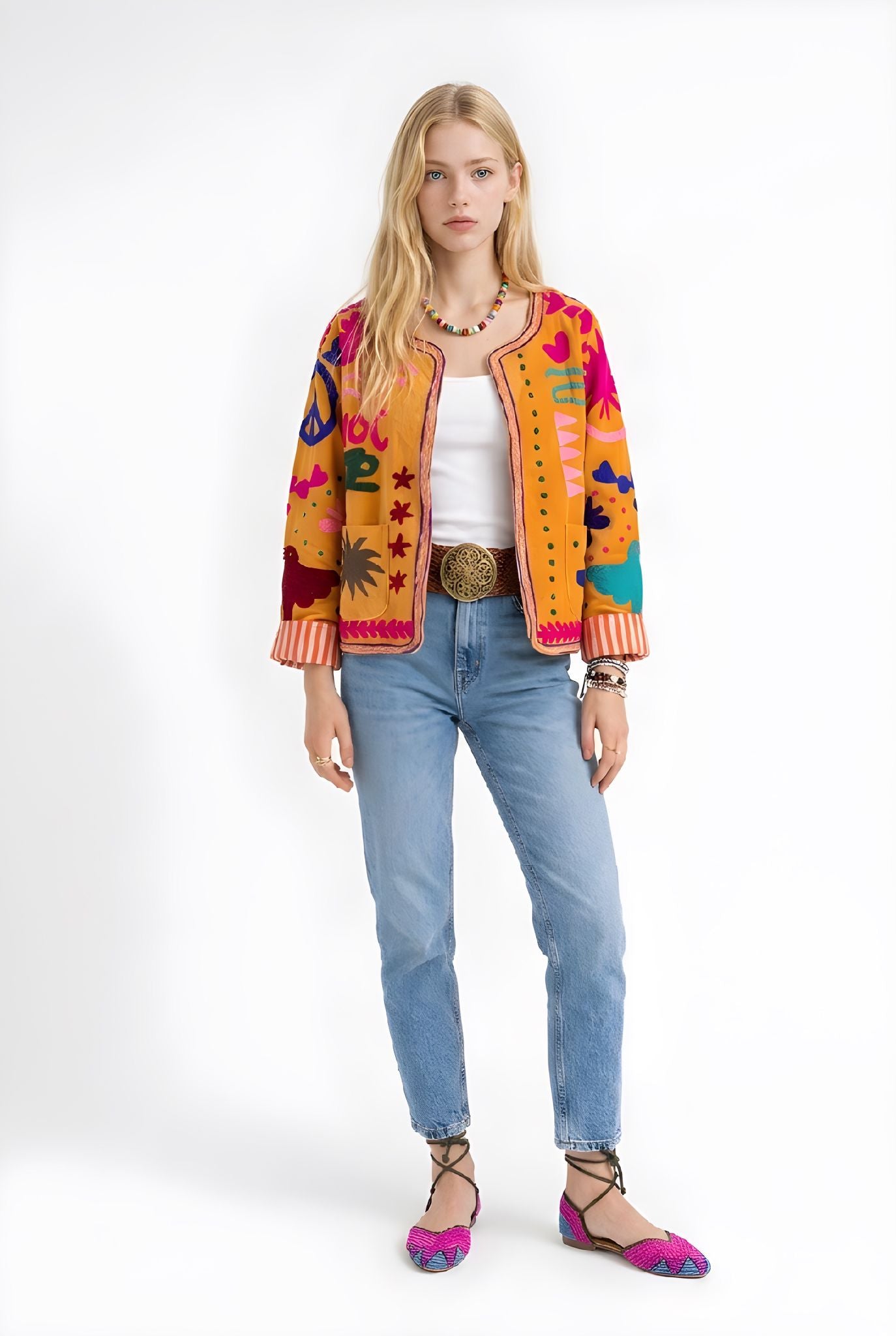 Chaqueta La Dolce Vita Ocre