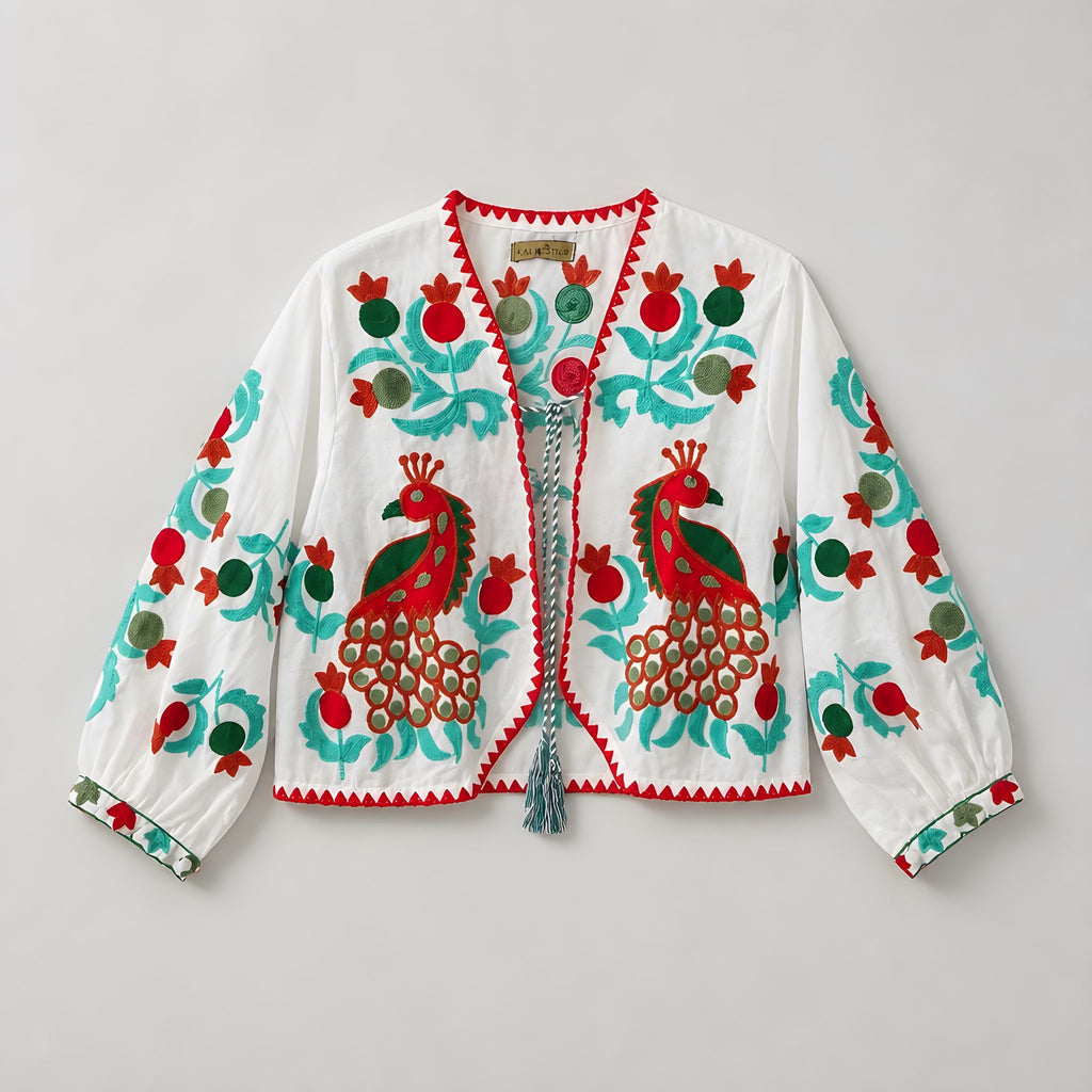 Chaqueta Corta Tripoli Beige Peacock