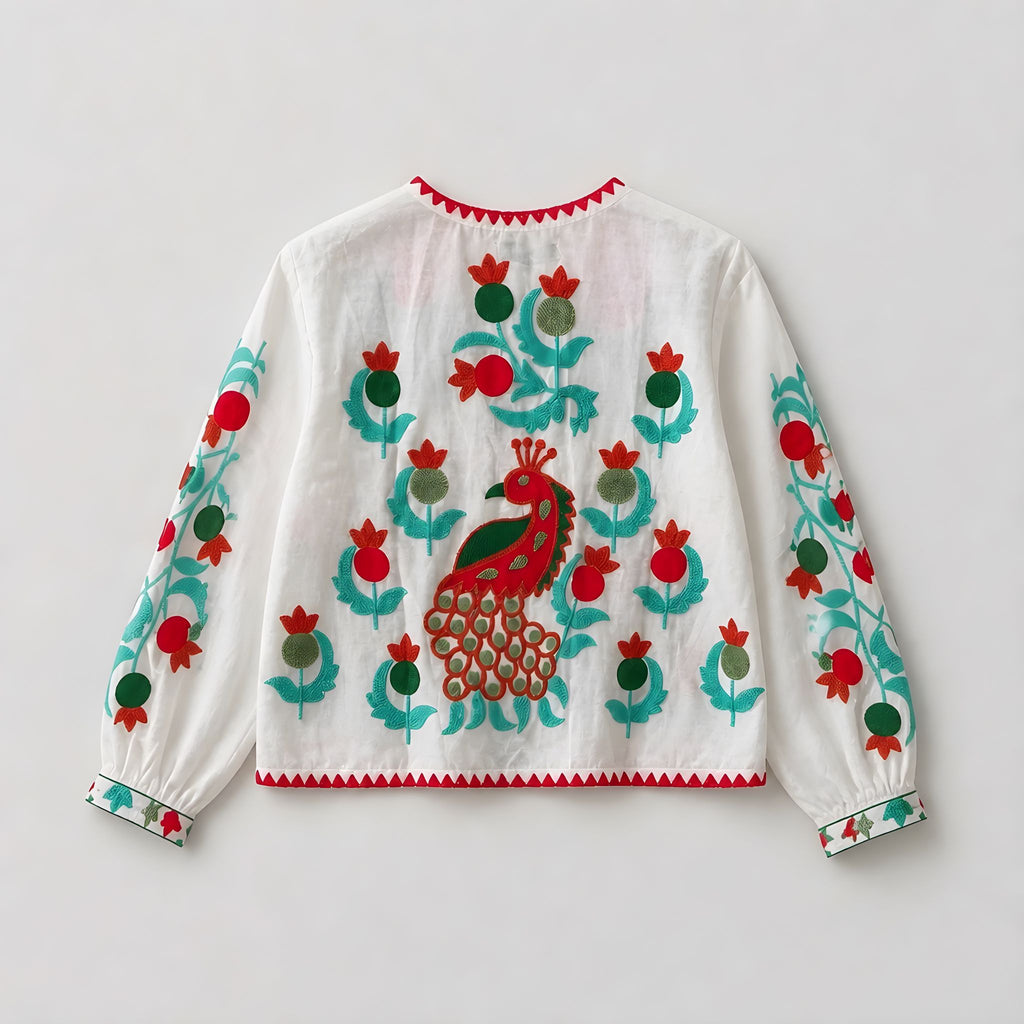 Chaqueta Corta Tripoli Beige Peacock