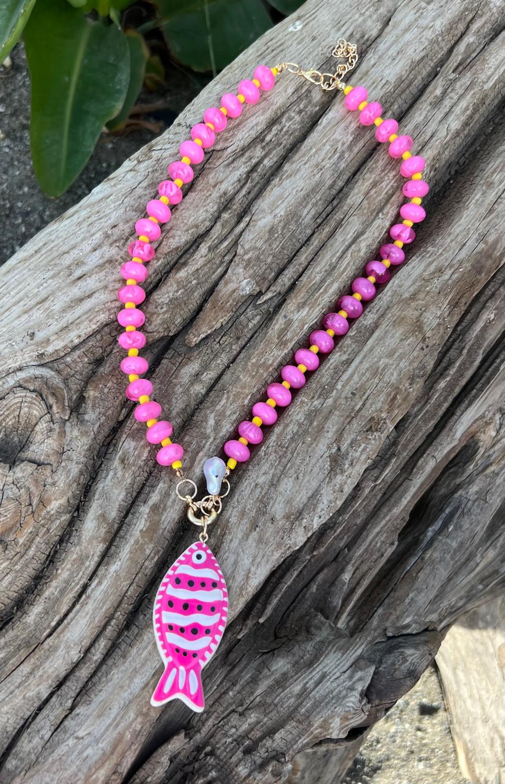 Collar Pez Rosa