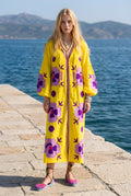 Vestido Largo Flor Amarillo