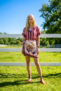 Camisa Rayas Rosa/Bordeaux
