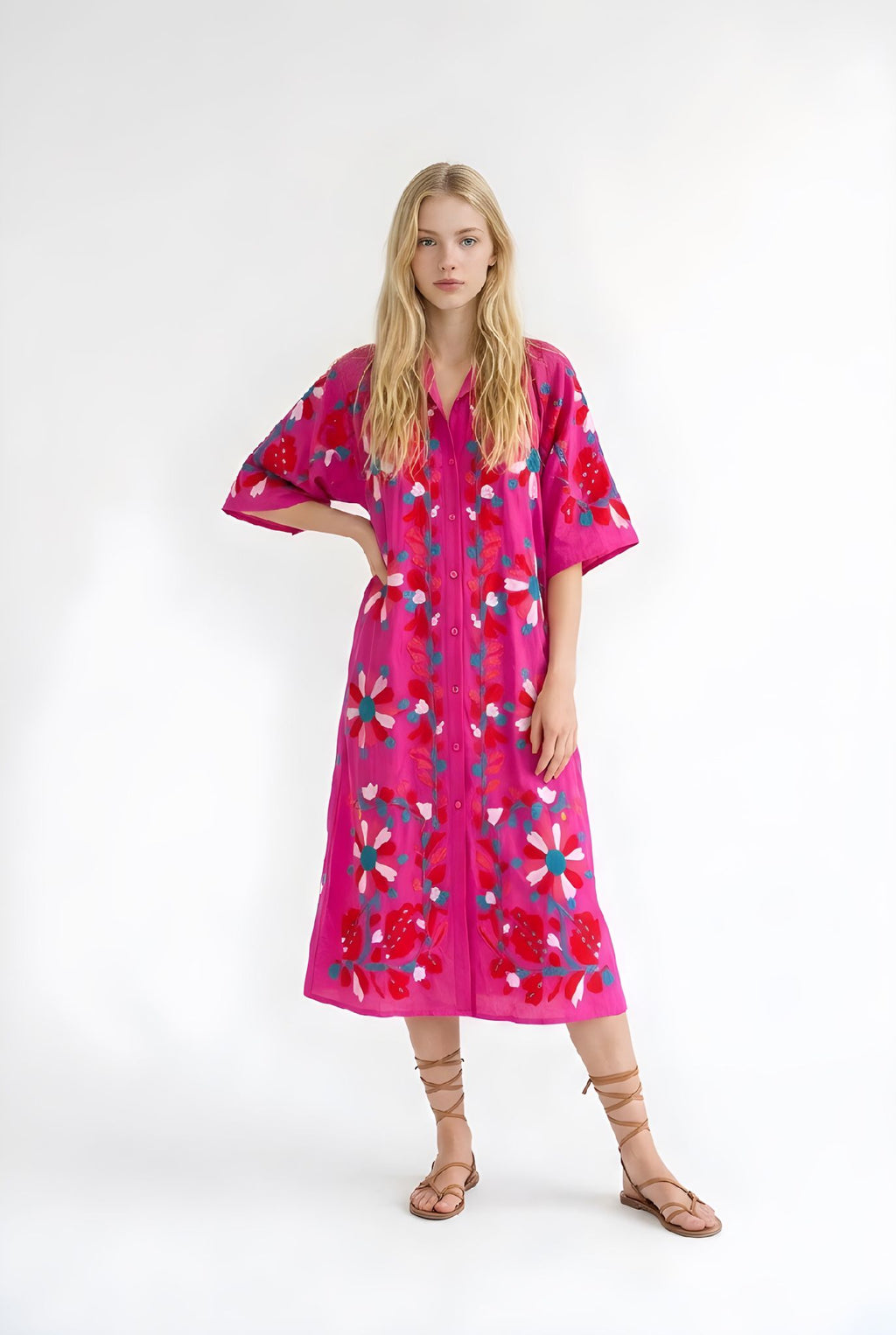 Vestido Larisa Fucsia