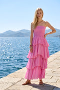 Vestido Volados Rosado