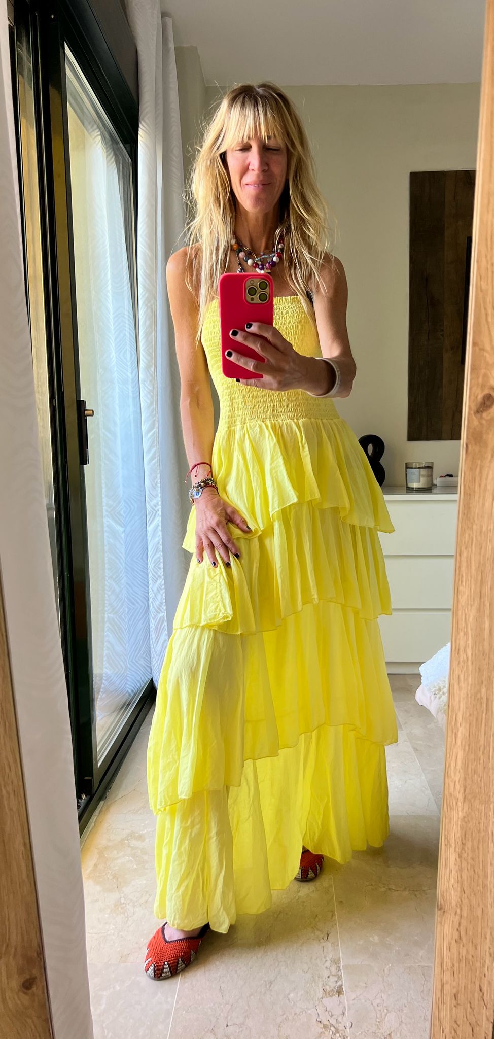 Vestido Volados Amarillo